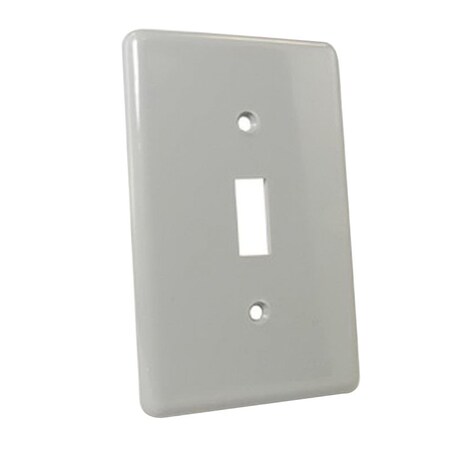 Ipex Switch Plate, 4.752 in L, 3 in W, 1-Gang, PVC, Gray 20232